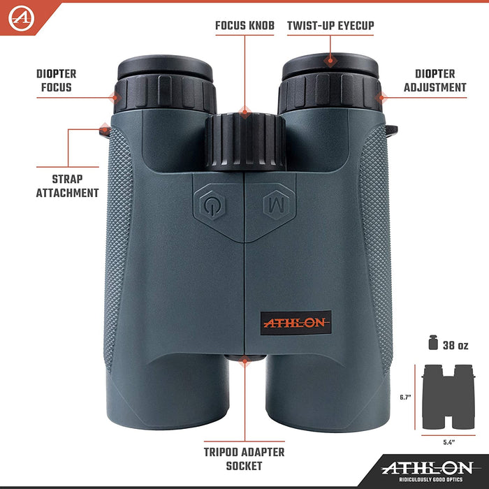 Athlon Binoculars Athlon Cronus G2 10×50 UHD Rangefinding Binoculars 813869021457 111020