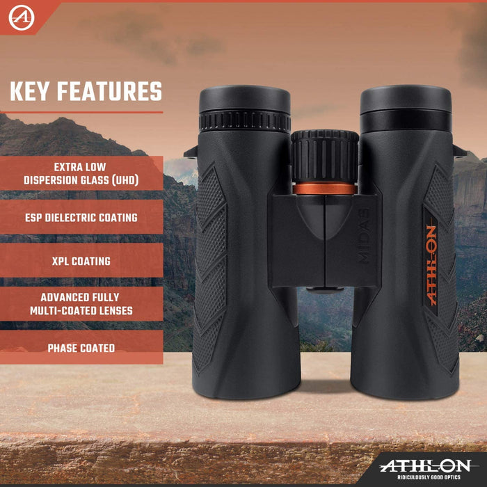 Athlon Binoculars Athlon Midas G2 10x50 UHD Binoculars 813869021808 113007 Athlon Midas G2 10x50 UHD Waterproof Binoculars